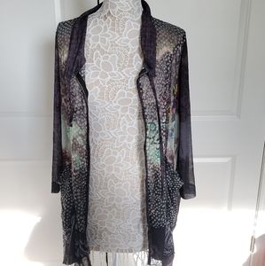 Beautiful lace semi see through cardigan/cover up